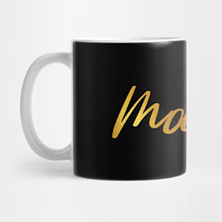 Maria Name Hand Lettering in Faux Gold Letters Mug